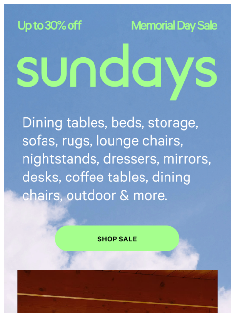 sundays-company newsletter: The Sale has Sprung 🌸