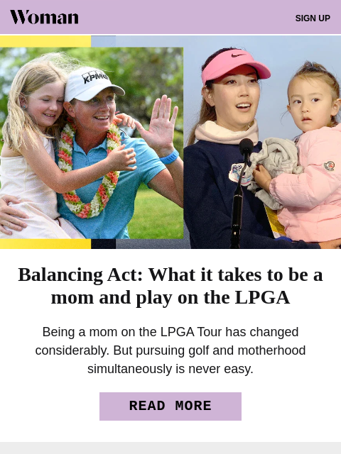 golfdigest newsletter: How to be a mom and play on the LPGA