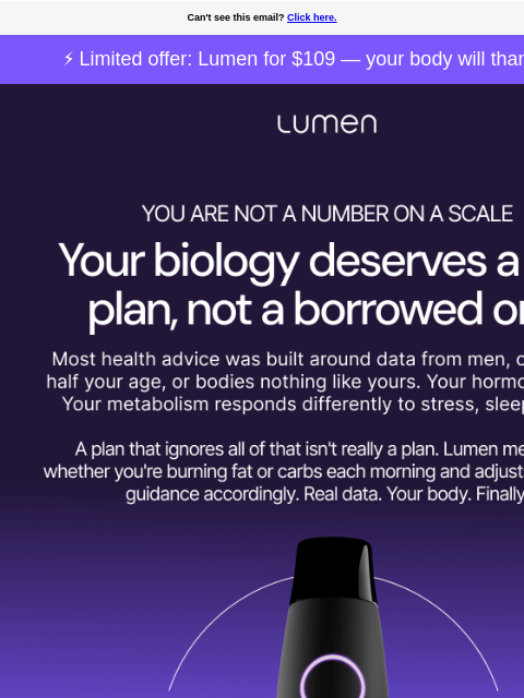 lumen newsletter: 75% off the device that's helped 350,000+ people u...