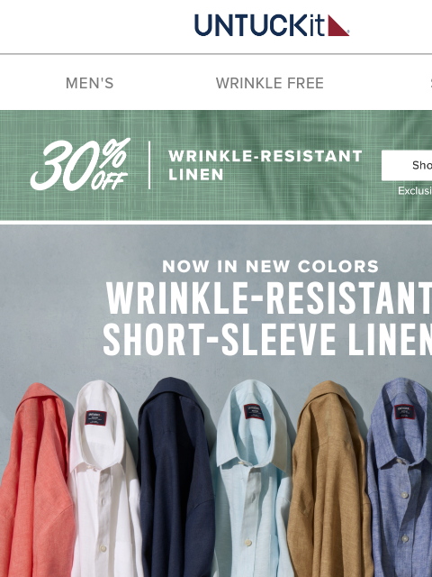 untuckit newsletter: 30% Off The Short-Sleeve Linen You Need Right Now ...