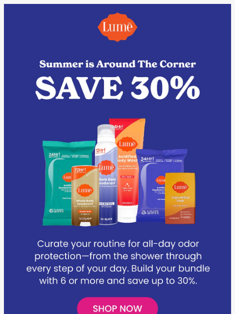 lumedeodorant newsletter: Build a fresh summer routine 🌻