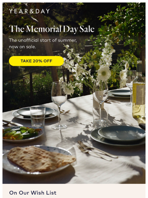 yearandday newsletter: Summer starts now