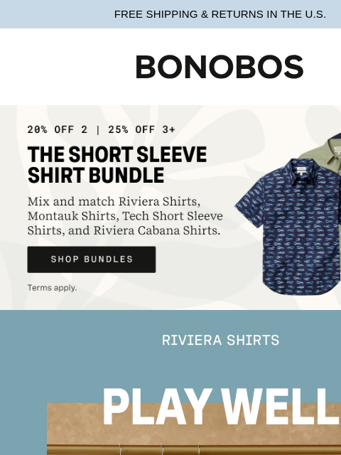 bonobos newsletter: The Riviera Pairs With Everything