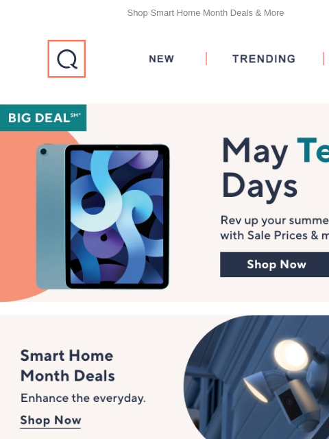 Shop Smart Home Month Deals & More QVC New TRENDING DEALS March Into Tech smart home tracfone cameras WingoCase iPad 10.9" Protective Case and Stand w/ Phone Perch WingoCase iPad 10.9"