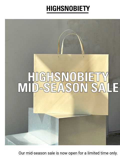 For a limited time only Our mid-season sale is now open for a limited time only. Up to 30% off SS25 pieces. SHOP NOW Download the Highsnobiety App Instagram Icon TikTok Icon Discord Icon Twitter Icon