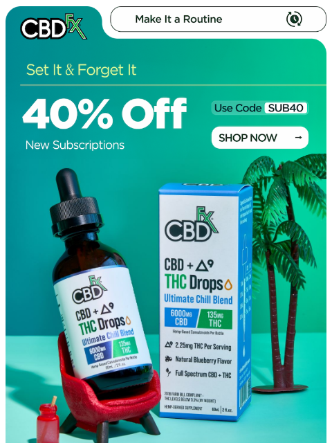 cbdfx newsletter: Subscribe & save 40% starts now!
