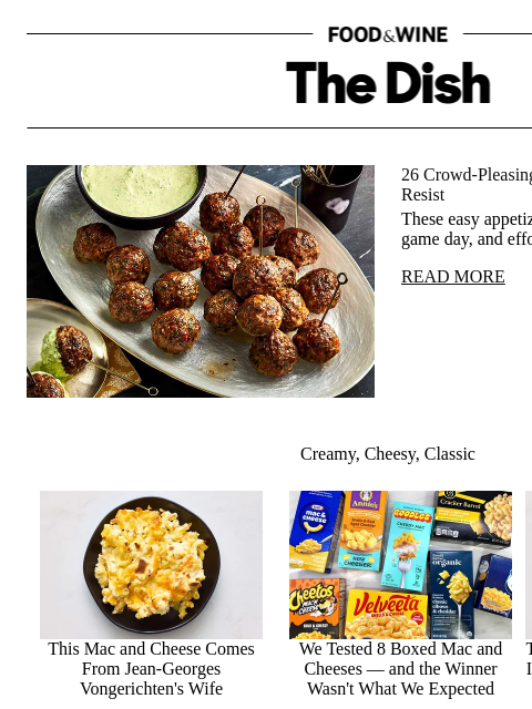 foodandwine newsletter: 26 Crowd-Pleasing Appetizers That Are Hard to Resi...