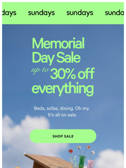 sundays-company newsletter: Look what's on sale 👀