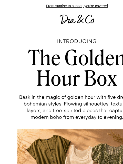 dia newsletter: Golden hour is calling