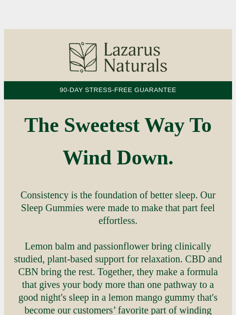 lazarusnaturals newsletter: 💤 The layer your sleep routine needs.