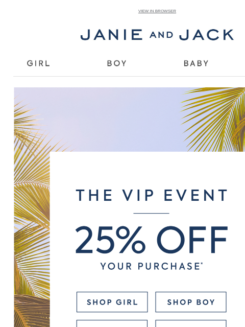 janieandjack newsletter: For VIPs (that means you)