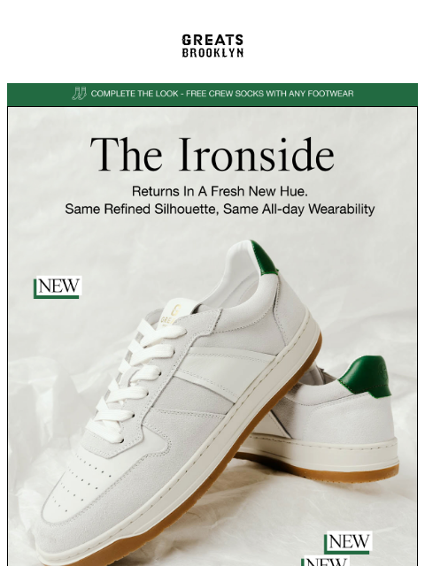 GREATS Free Shipping & Returns The Ironside Shop Men Shop Women Facebook Instagram Twitter Pinterest © 2025 GREATS 12094 Life Science Court, Draper, UT 84020 support@greatsbrand.com Unsubscribe