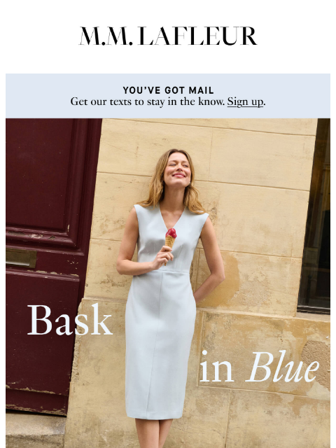 mmlafleur newsletter: The color we can’t stop wearing.