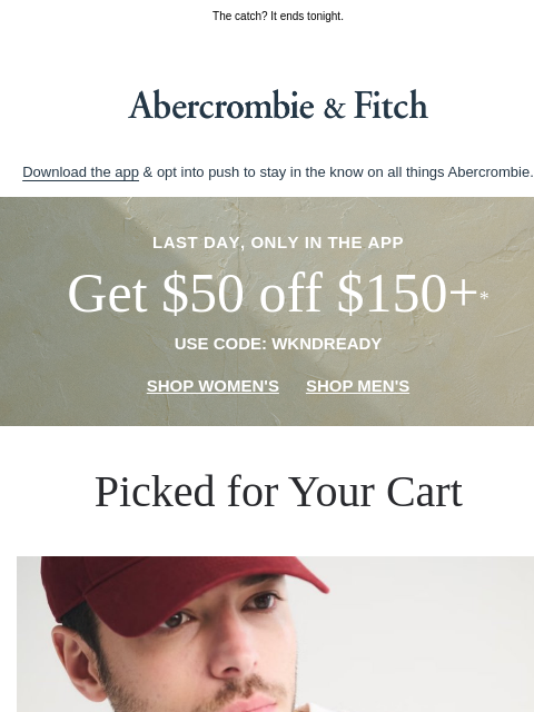 abercrombie newsletter: A sale for your Sunday scroll.