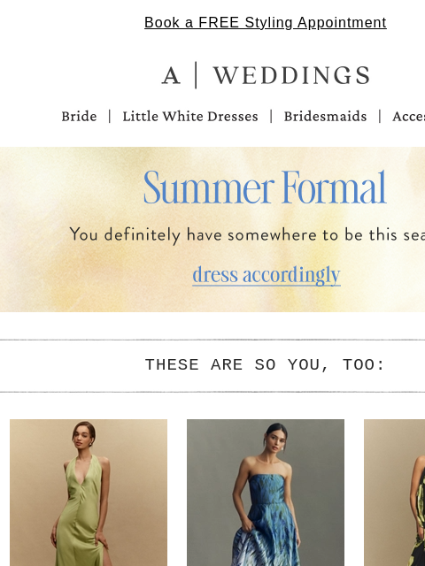 anthropologie newsletter: Dress up the season