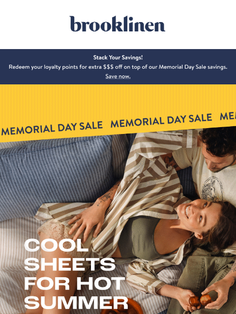 brooklinen newsletter: Shop 25% Off Cool Sheets.