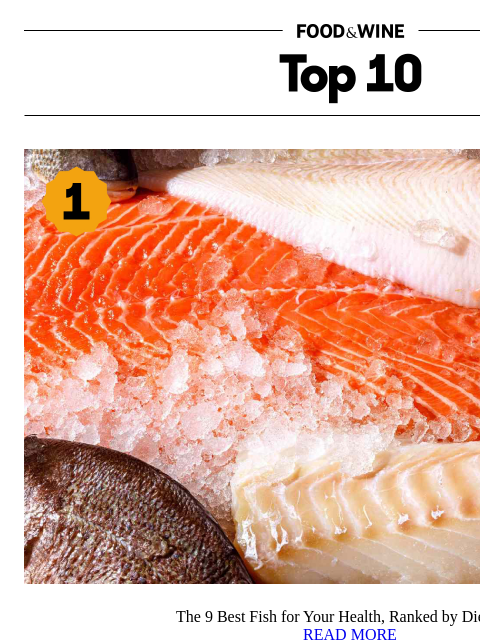 foodandwine newsletter: The 9 Best Fish for Your Health