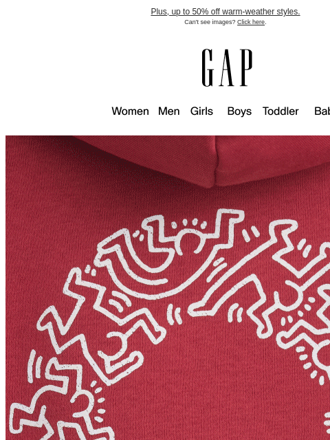gap newsletter: Keith Haring gets wearable