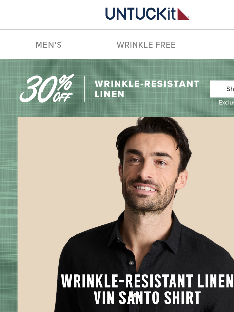 untuckit newsletter: Our No. 1 Linen Shirt—On Sale Now! 🥇