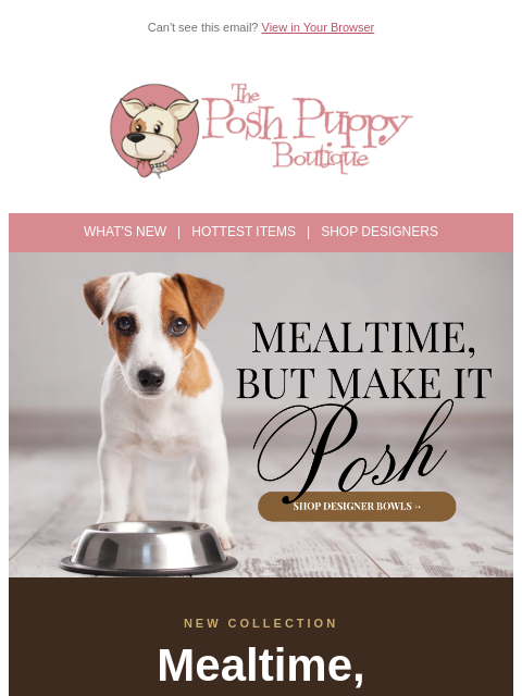 poshpuppyboutique newsletter: 🍽️ Mealtime, But Make It Posh