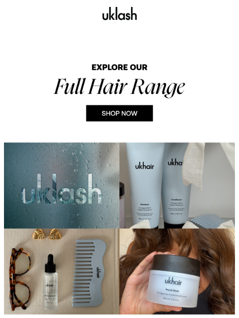 uklash newsletter: 20% OFF Hair Growth Serum Ends Soon ⏰