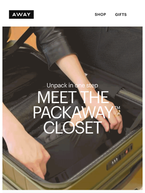 awaytravel newsletter: Introducing the PackAway™ Closet