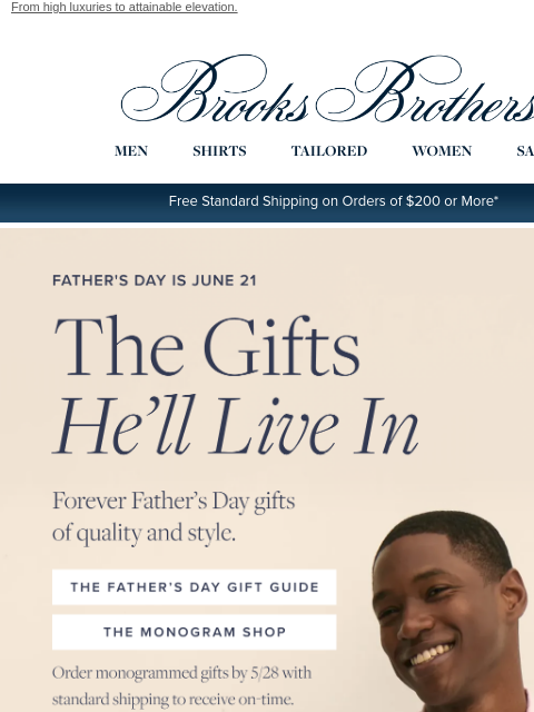 brooksbrothers newsletter: Dad’s perfect gift, your perfect price