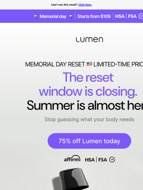 lumen newsletter: Tick Tock ⏳ The reset window is closing
