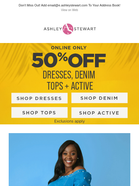 Get 50% off denim, dresses, tops AND active! ‌ ‌ ‌ ‌ ‌ ‌ ‌ ‌ ‌ ‌ ‌ ‌ ‌ ‌ ‌ ‌ ‌ ‌ ‌ ‌ ‌ ‌ ‌ ‌ ‌ ‌ ‌ ‌ ‌ ‌ ‌ ‌ ‌ ‌ ‌ ‌ ‌ ‌ ‌ ‌ ‌ ‌ ‌ ‌ ‌ ‌ ‌ ‌ ‌ ‌ ‌ ‌ ‌ ‌ ‌ ‌ ‌ ‌ ‌ ‌ ‌ ‌ ‌ ‌ ‌ ‌ ‌ ‌ ‌ ‌ ‌ ‌ ‌ ‌ ‌ ‌ ‌ ‌