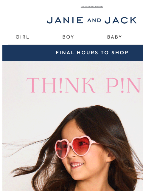 janieandjack newsletter: Final hours: 25% off (almost) everything
