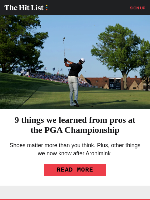 golfdigest newsletter: 9 things we learned from the PGA Championship