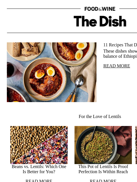 foodandwine newsletter: 11 Recipes That Define Ethiopian Cuisine