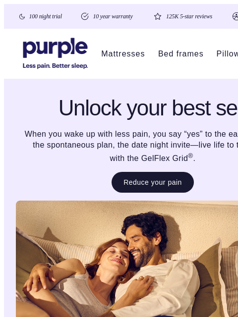 purple newsletter: 63% less pain. Seriously.