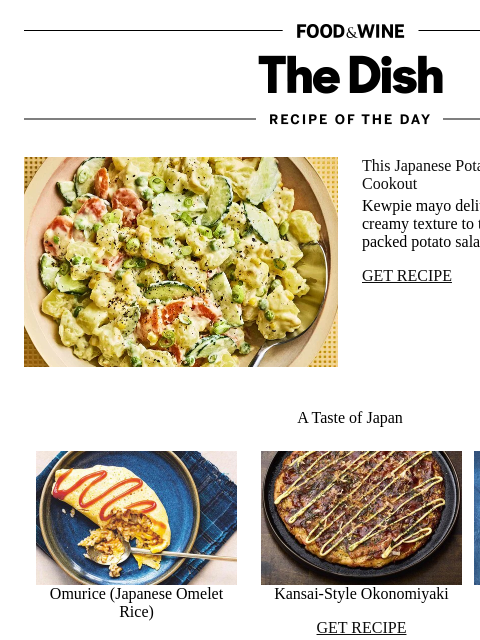foodandwine newsletter: Japanese Potato Salad