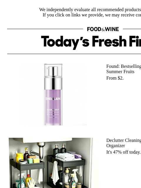 foodandwine newsletter: 47% Off: This Clever Organizer Keeps Cleaning Supp...