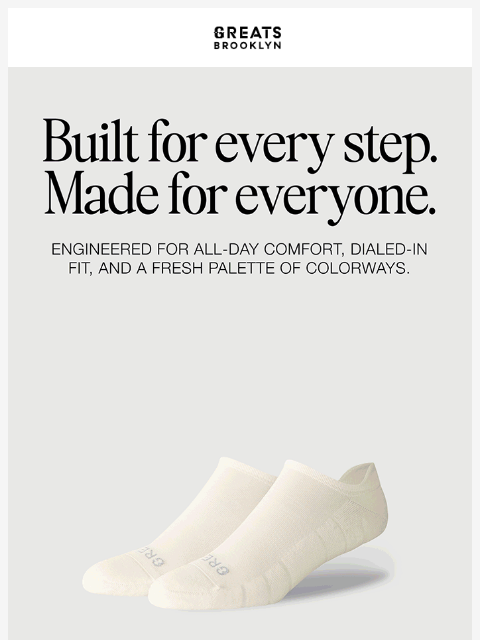 greatsbrand newsletter: Our New Socks Are the Comfiest Yet