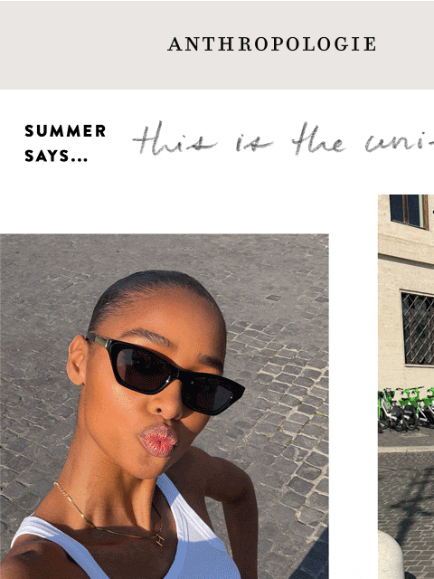 anthropologie newsletter: Elevated essentials to put on 🔁