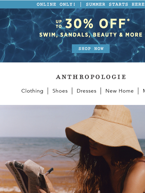 anthropologie newsletter: Summer says accessories are the outfit.