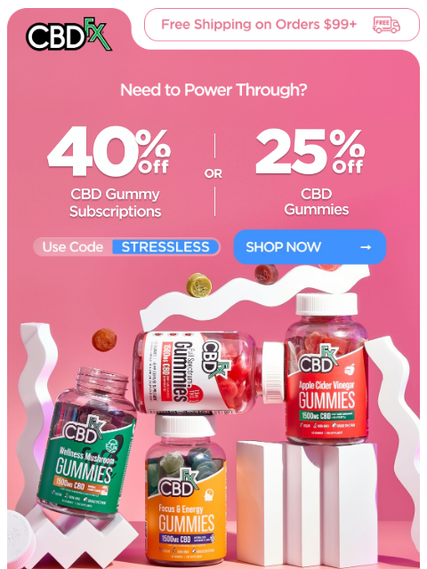 cbdfx newsletter: Up to 40% OFF CBD gummies ends soon