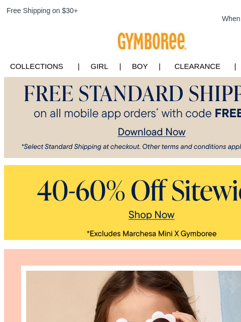 gymboree newsletter: New Swim is in! Plus, 40-60% Off Sitewide