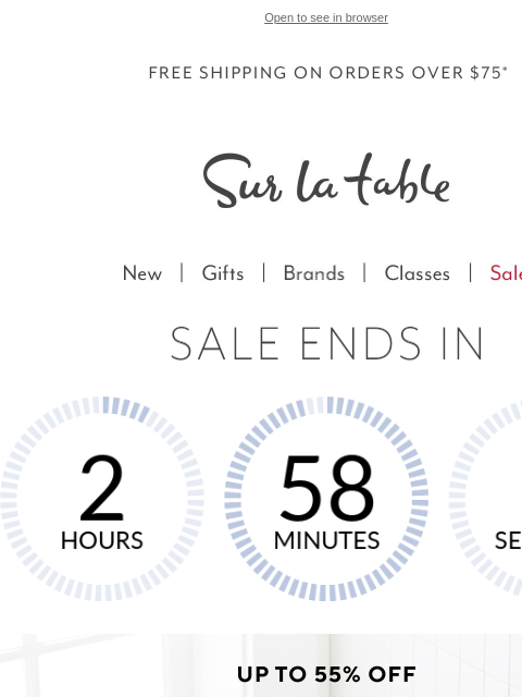 surlatable newsletter: Time's (almost) up for our Chef's Edit Sale.