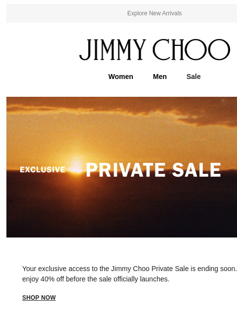 jimmychoo newsletter: Exclusive Access Ends Soon