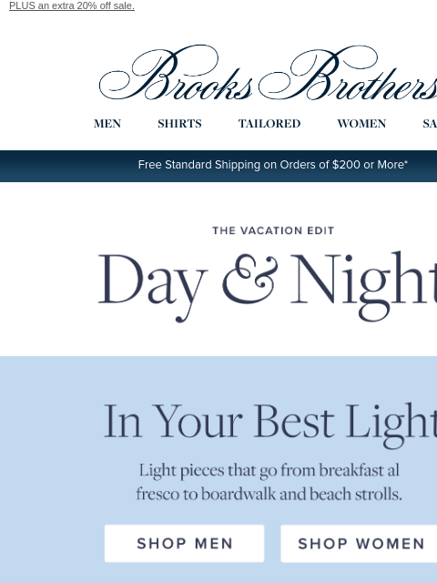 brooksbrothers newsletter: Vacation style itinerary