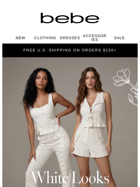 bebe newsletter: Head‑To‑Toe White, Done Right