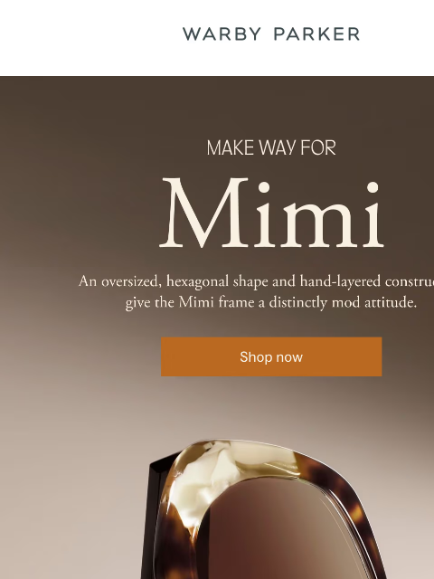 warbyparker newsletter: Mimi must be noticed