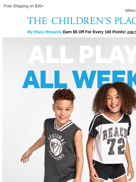 childrensplace newsletter: Your Week of Play-Perfect Looks 🏅