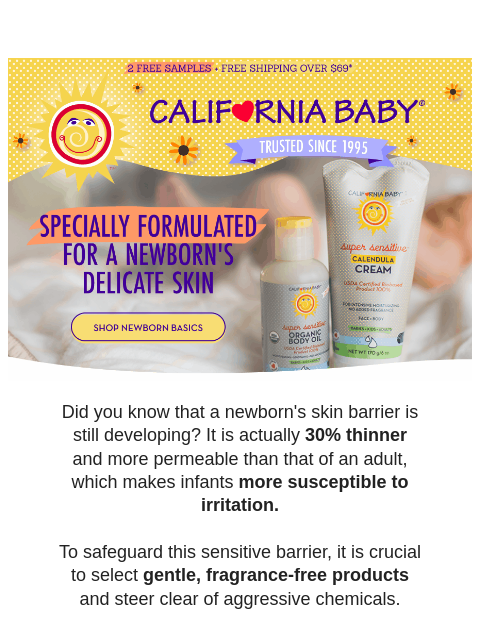 californiababy newsletter: Products For Newborns, Made Extra Gentle 💕