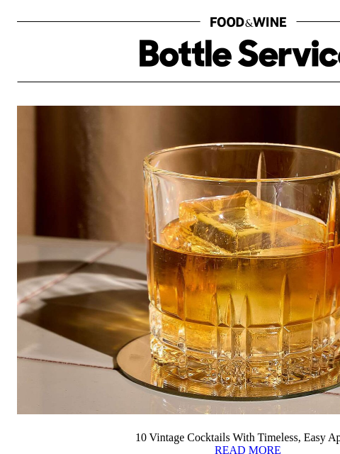 foodandwine newsletter: 10 Vintage Cocktails With Timeless, Easy Appeal