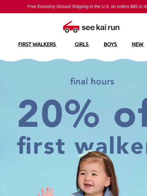 seekairun newsletter: Last Chance - 20% Off First Walkers Ends Tonight!