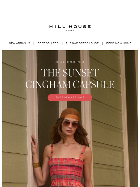 hillhousehome newsletter: Meet the Sunset Gingham Capsule 🧡